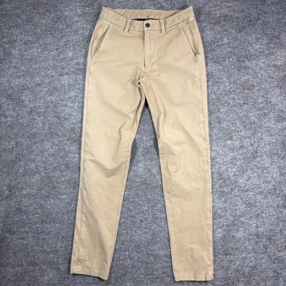 Lululemon Commission Slim-Fit Pant Mens 28 Khaki Tan Chino Stretchy Athleisure